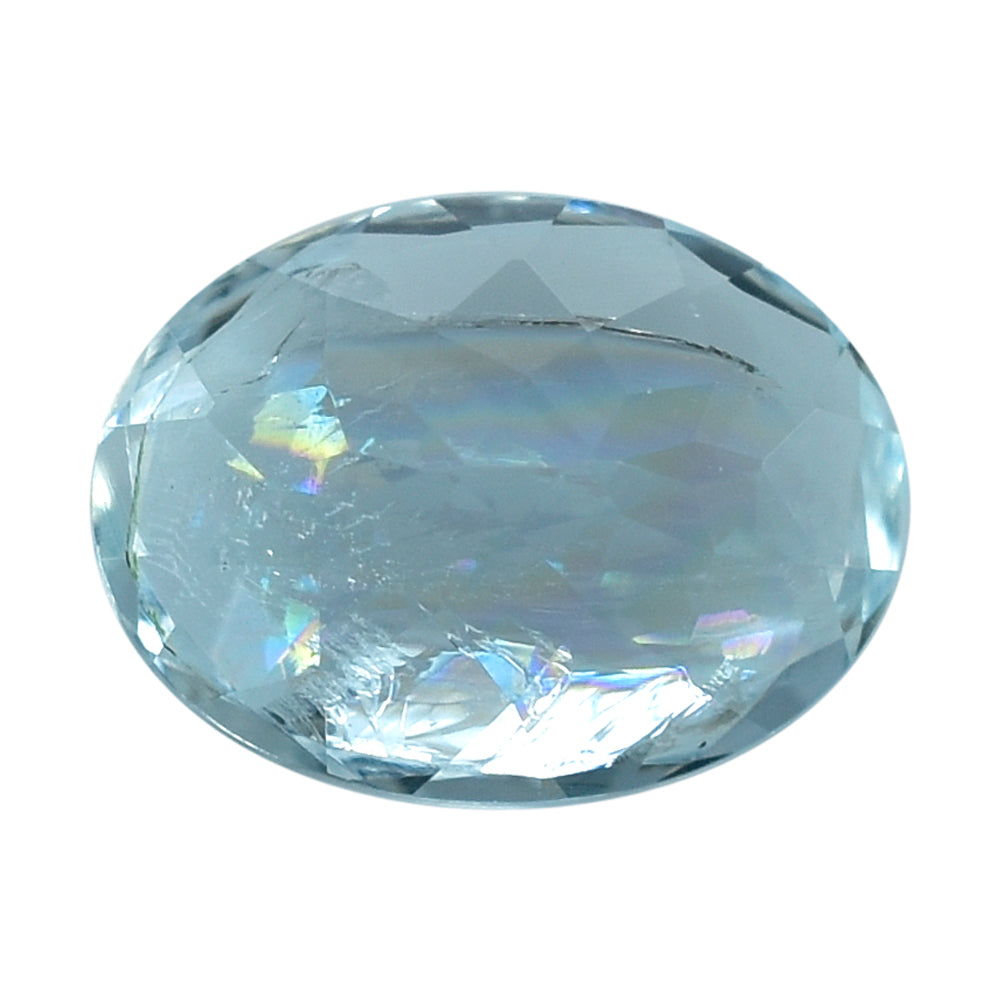 AQUAMARINE CUT OVAL (A/HI) 8X6MM 1.30 Cts.