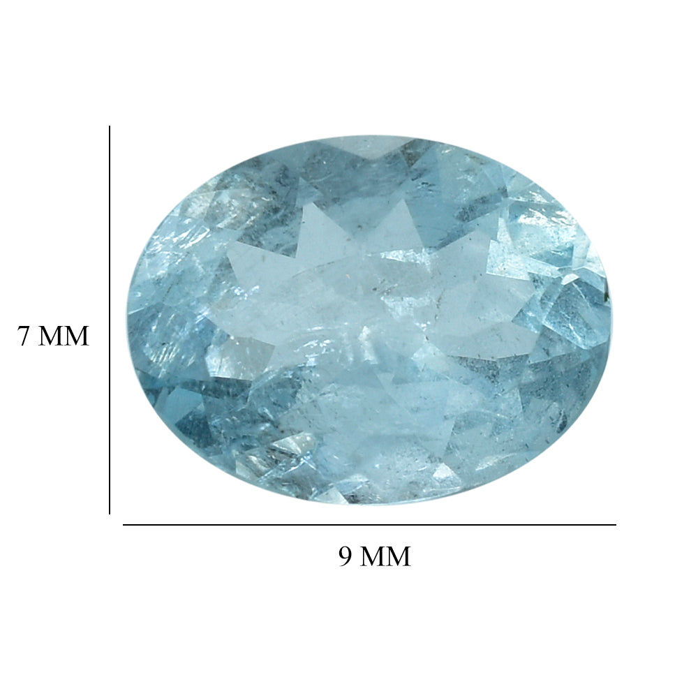 AQUAMARINE CUT OVAL (A/HI) 9X7MM 1.45 Cts.