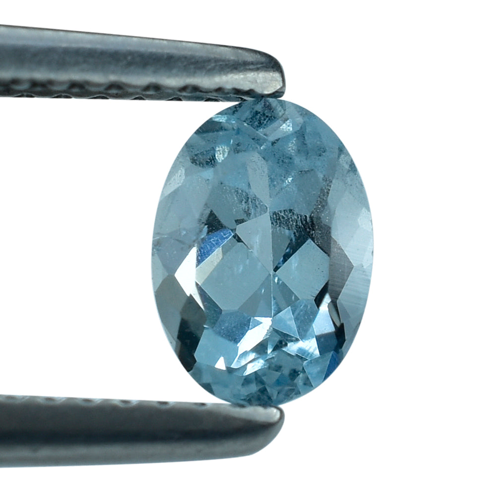 AQUAMARINE CUT OVAL (A+/HI) 7X5MM 0.75 Cts.