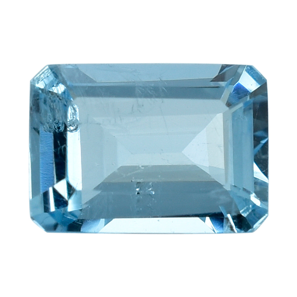 AQUAMARINE CUT OCTAGON (A++/HI) 7X5MM 0.80 Cts.