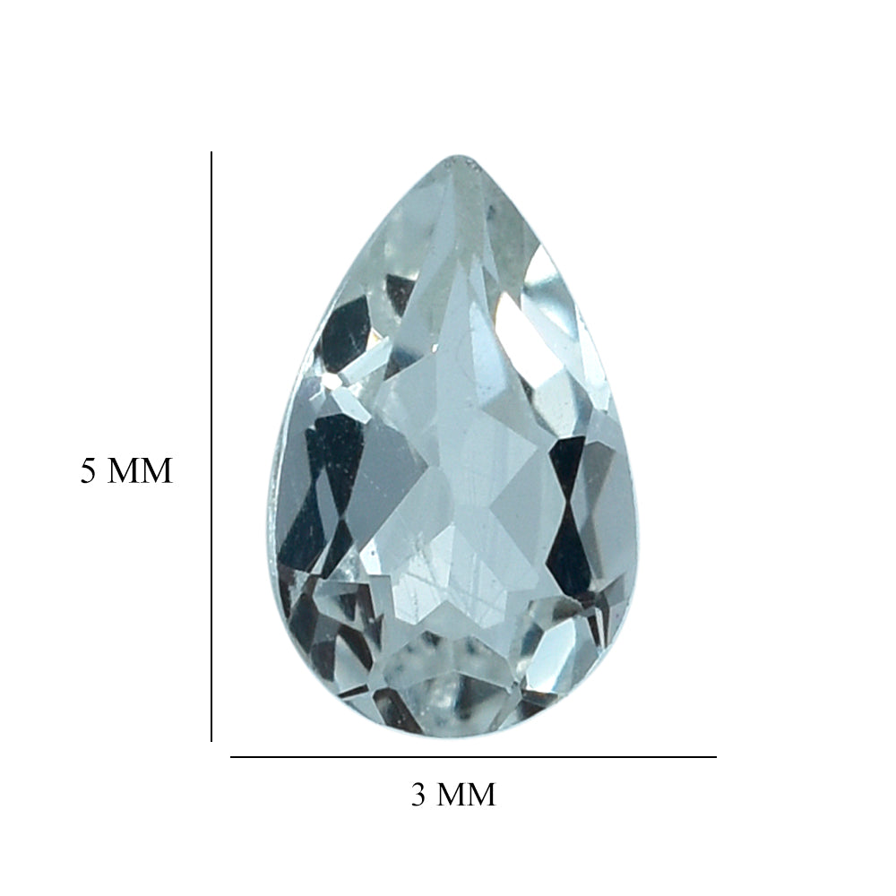 AQUAMARINE CUT PEAR (C) 5X3MM 0.25 Cts.