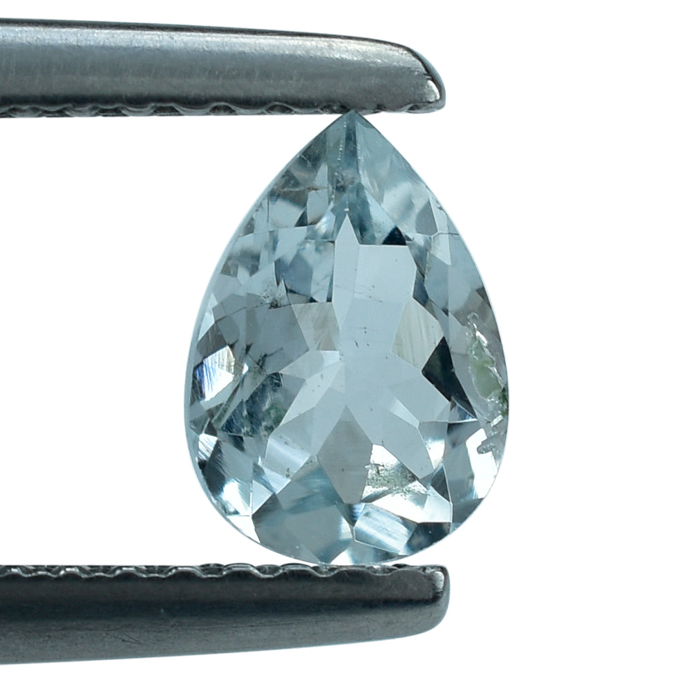 AQUAMARINE CUT PEAR (C) (WINDOW) 7X5MM 0.53 Cts.
