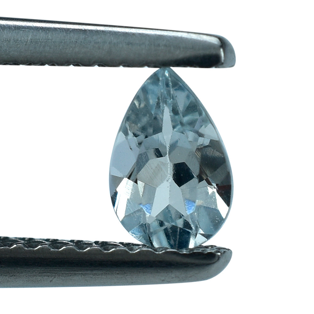 AQUAMARINE CUT PEAR (B) 6X4MM 0.41 Cts.