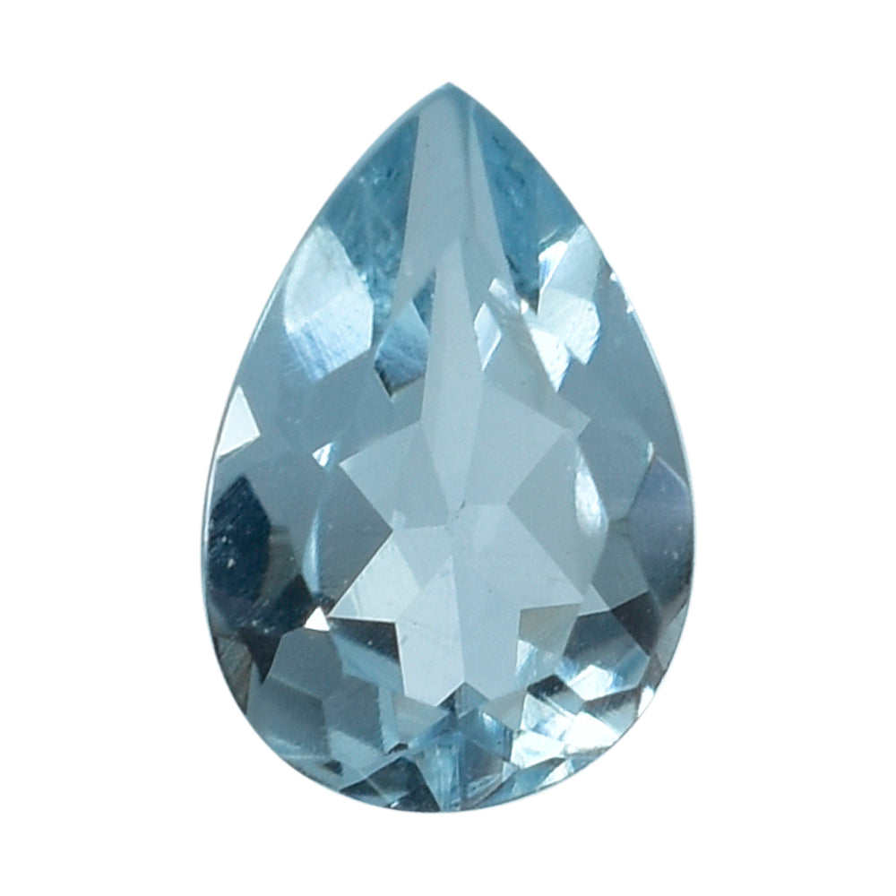 AQUAMARINE CUT PEAR (A) 6X4MM 0.38 Cts.