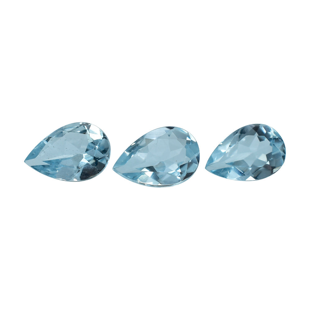AQUAMARINE CUT PEAR (A) 6X4MM 0.38 Cts.