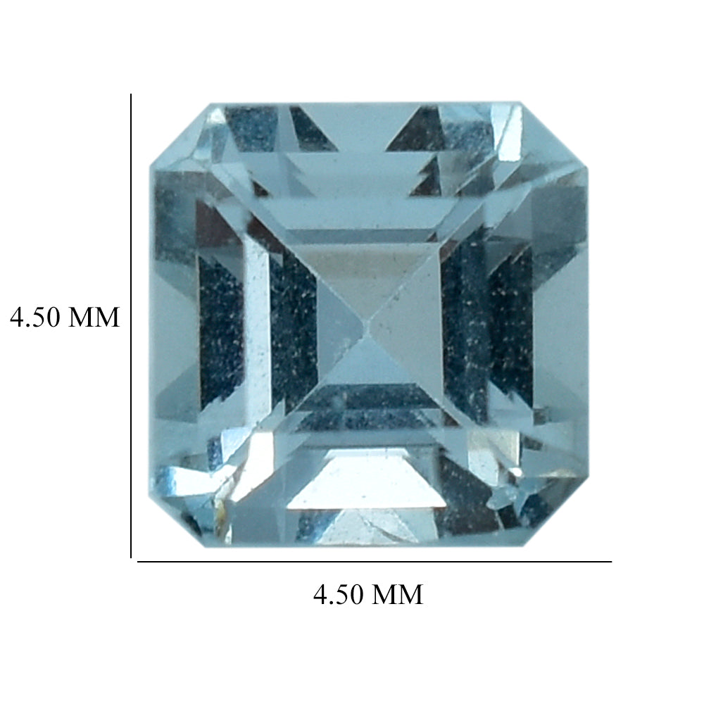 AQUAMARINE CUT SQUARE-OCTAGON (B) 4.50MM 0.40 Cts.