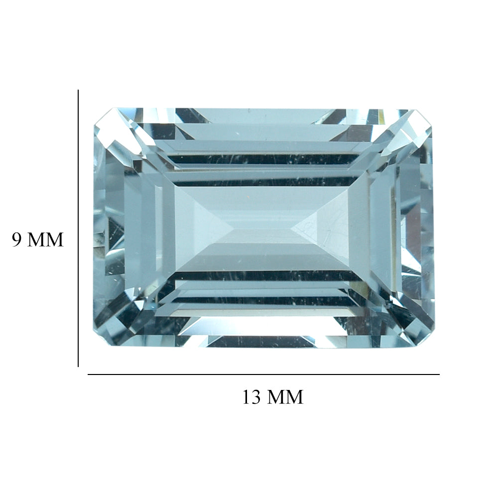 AQUAMARINE STEP CUT OCTAGON (C) 13X9MM 5.15 Cts.