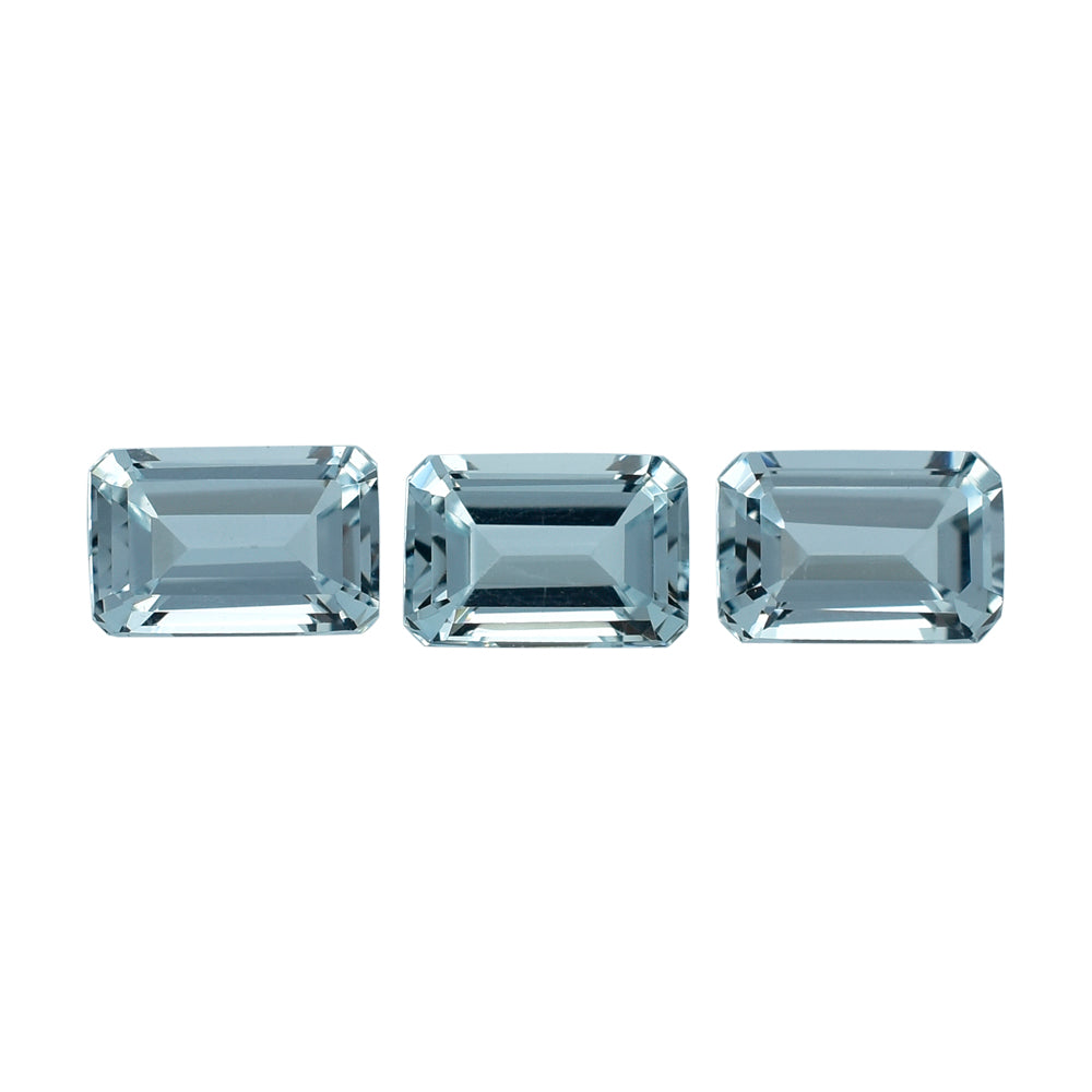 AQUAMARINE CUT OCTAGON (C) 6X4MM 0.53 Cts.