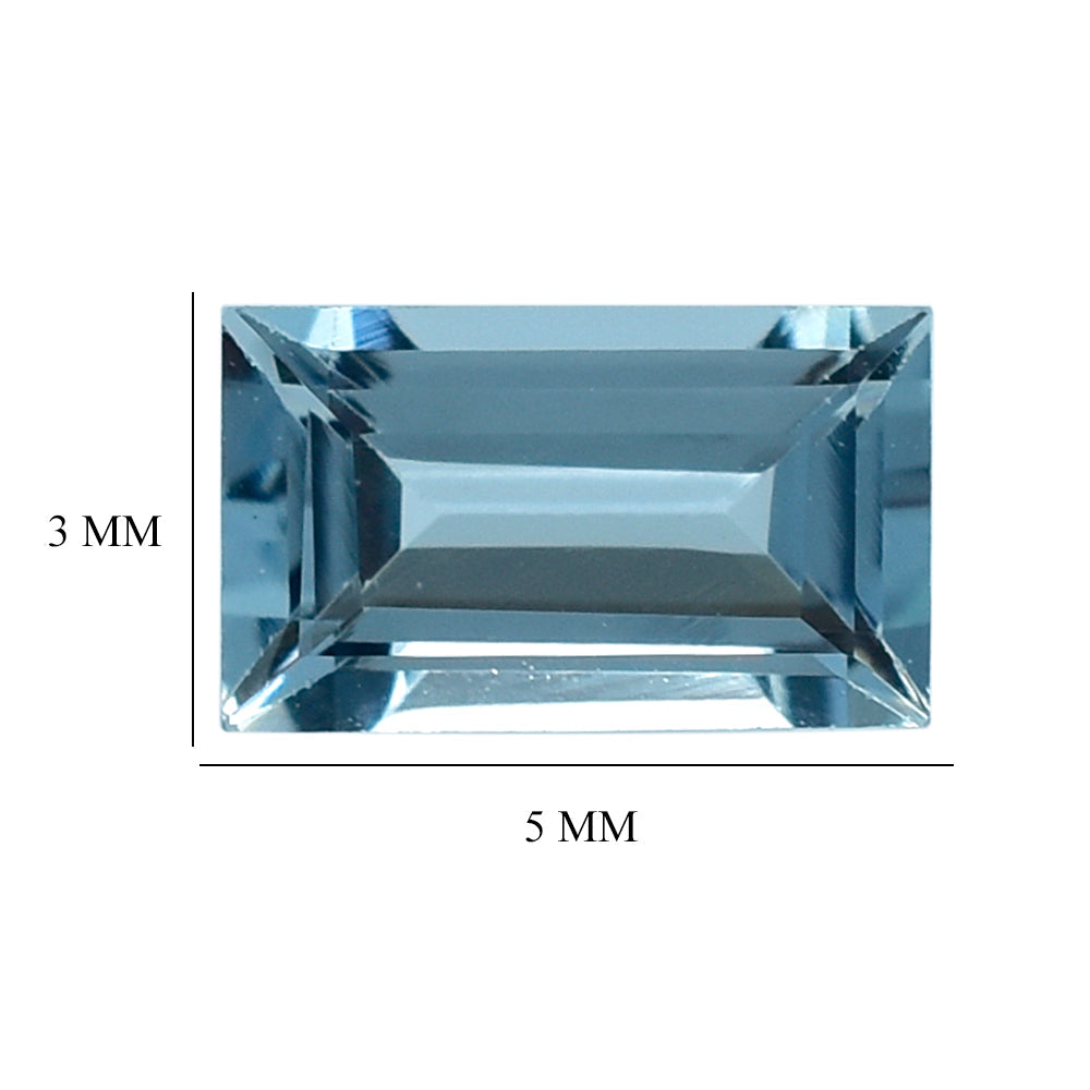 AQUAMARINE CUT BAGUETTE (A+) 5X3MM 0.31 Cts.