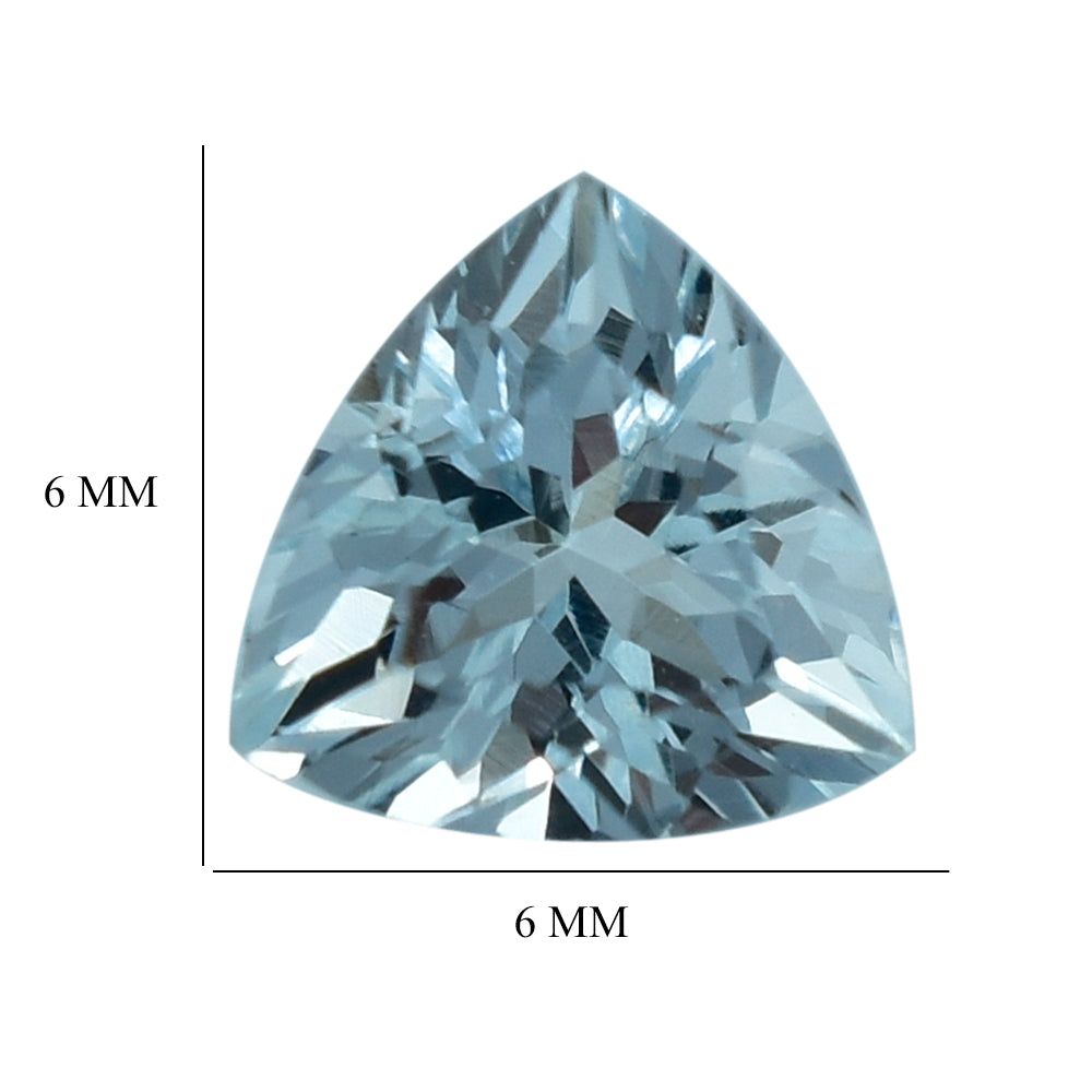 AQUAMARINE CUT TRILLION (B) 6MM 0.74 Cts.