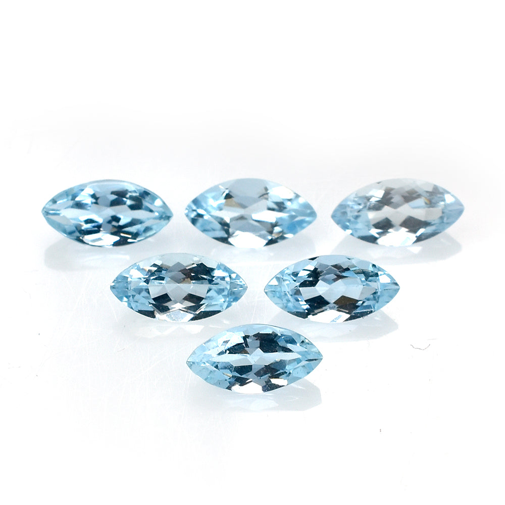 AQUAMARINE CUT MARQUISE (A++) 8X4MM 0.50 Cts.