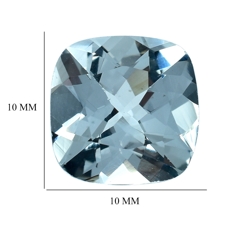 AQUAMARINE CUT CUSHION (C) 10MM 3.54 Cts.