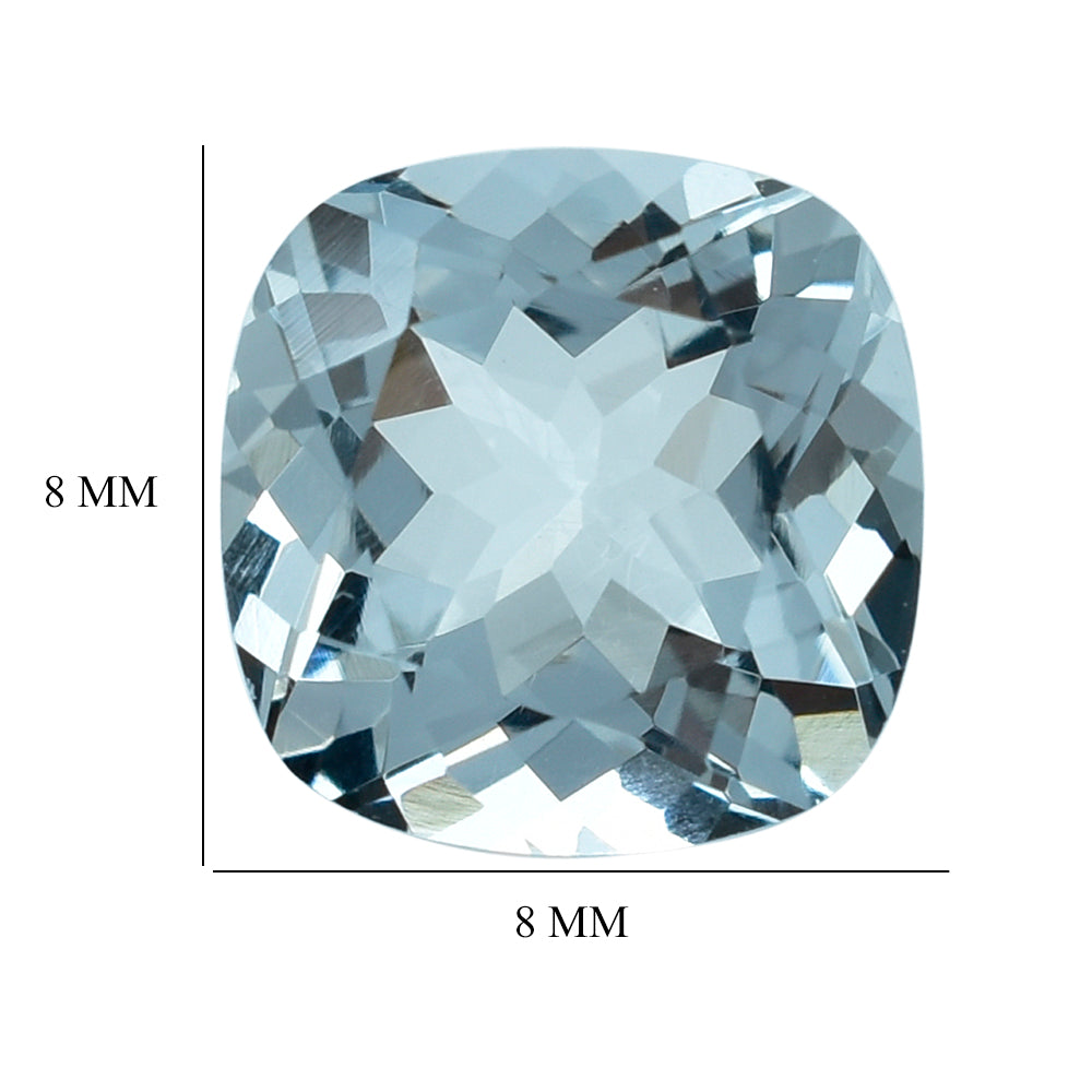 AQUAMARINE CUT CUSHION (C) 8MM 1.95 Cts.