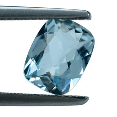 AQUAMARINE CUT CUSHION (A+)(WINDOW) 9X7MM 1.55 Cts.