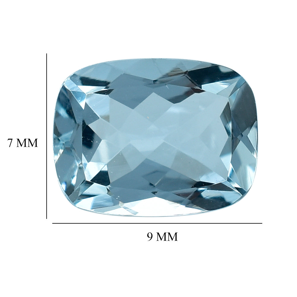 AQUAMARINE CUT CUSHION (A) 9X7MM 1.70 Cts.