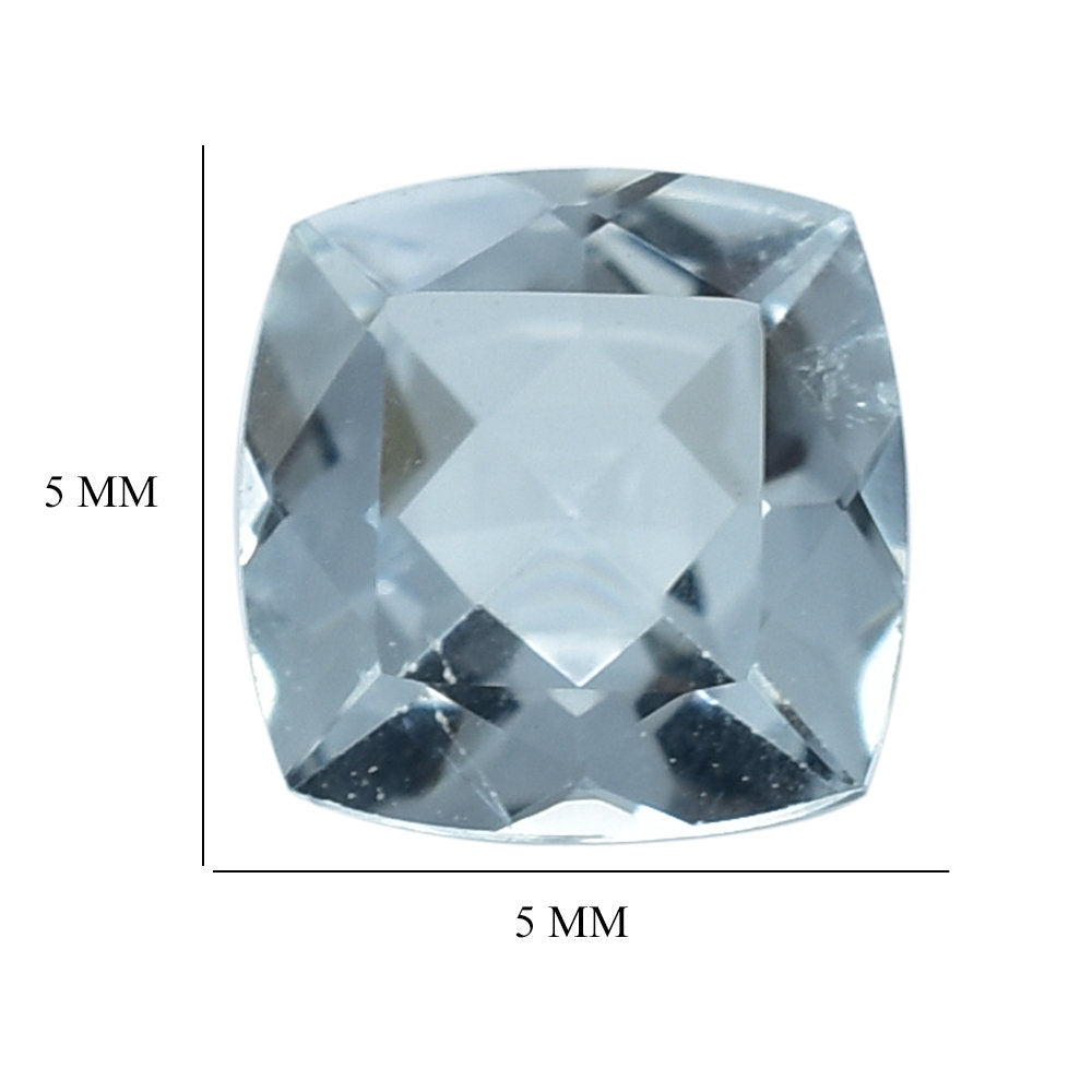 AQUAMARINE ANTIC CUT CUSHION (C) 5MM 0.54 Cts.