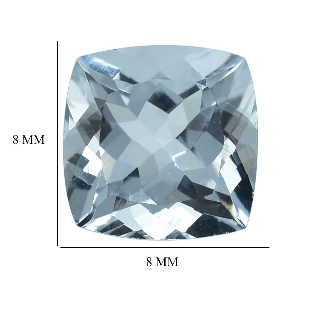 AQUAMARINE ANTIC CUT CUSHION (C) 8MM 2.25 Cts.