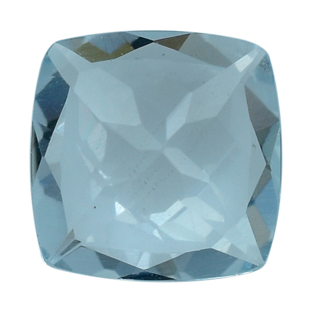 AQUAMARINE ANTIC CUT CUSHION (C) (WINDOW) 6MM 0.68 Cts.