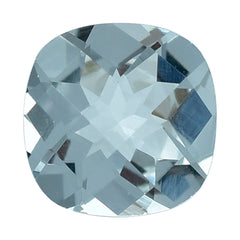 AQUAMARINE CHECKER CUT CUSHION (C) 6MM 0.83 Cts.