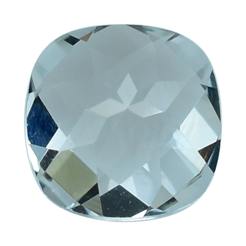 AQUAMARINE CHECKER CUT CUSHION (C) 6MM 0.83 Cts.