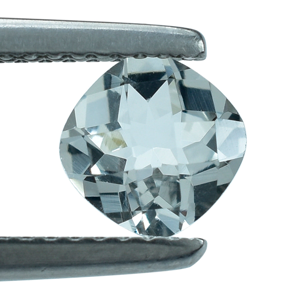 AQUAMARINE CHECKER CUT CUSHION (C) 6MM 0.83 Cts.