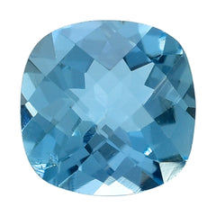 AQUAMARINE CHECKER CUT CUSHION (A++++) 6MM 0.79 Cts.