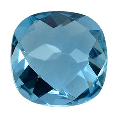 AQUAMARINE CHECKER CUT CUSHION (A++++) 6MM 0.79 Cts.