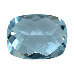 AQUAMARINE CHECKER CUT CUSHION (A) 8X6MM 1.30 Cts.