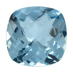 AQUAMARINE CHECKER CUT CUSHION (A+) 9MM 2.48 Cts.
