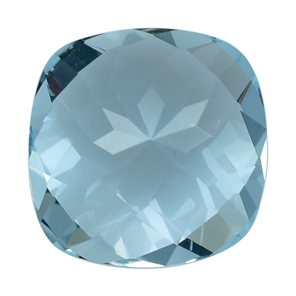 AQUAMARINE CHECKER CUT CUSHION (A+) 9MM 2.48 Cts.