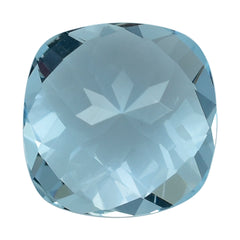 AQUAMARINE CHECKER CUT CUSHION (A+) 9MM 2.48 Cts.