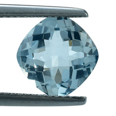 AQUAMARINE CHECKER CUT CUSHION (A+) 9MM 2.48 Cts.