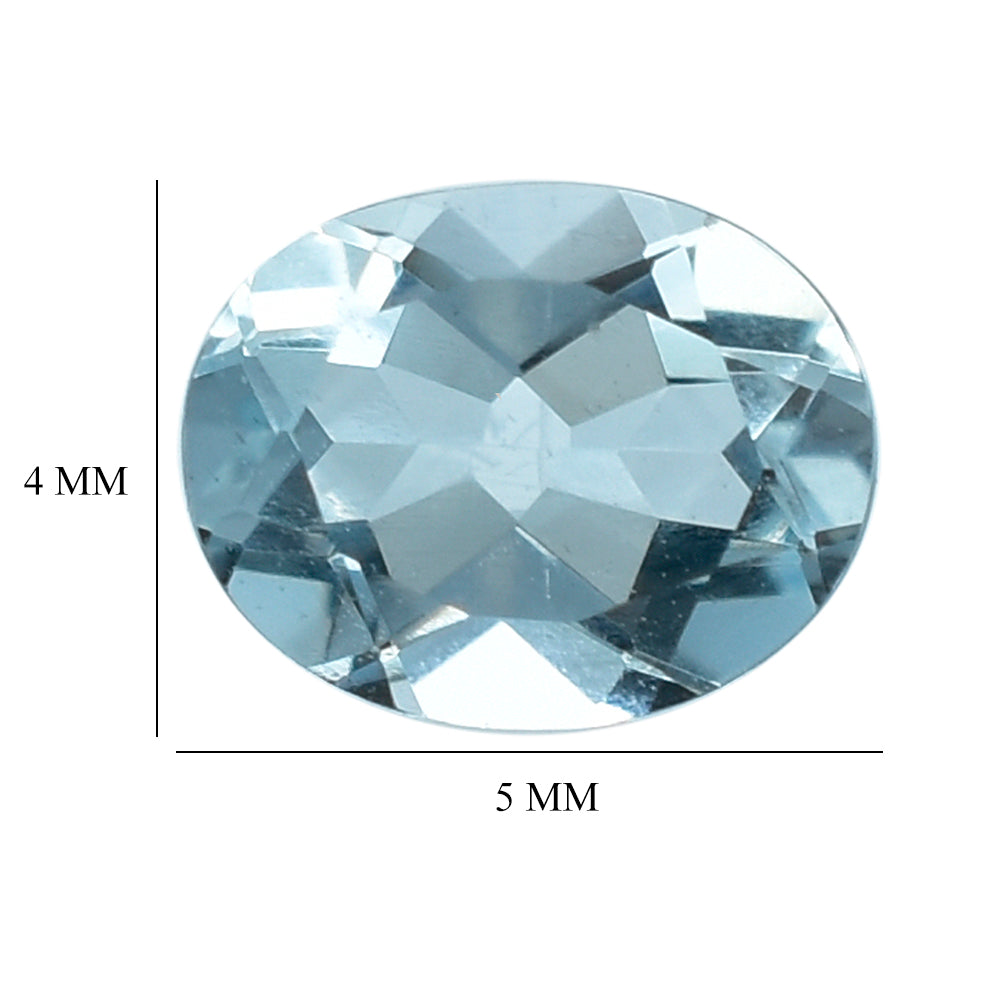 AQUAMARINE CUT OVAL (C) 5X4MM 0.30 Cts.