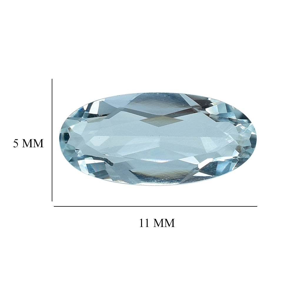 AQUAMARINE CUT OVAL (C) 11X5MM 1.10 Cts.