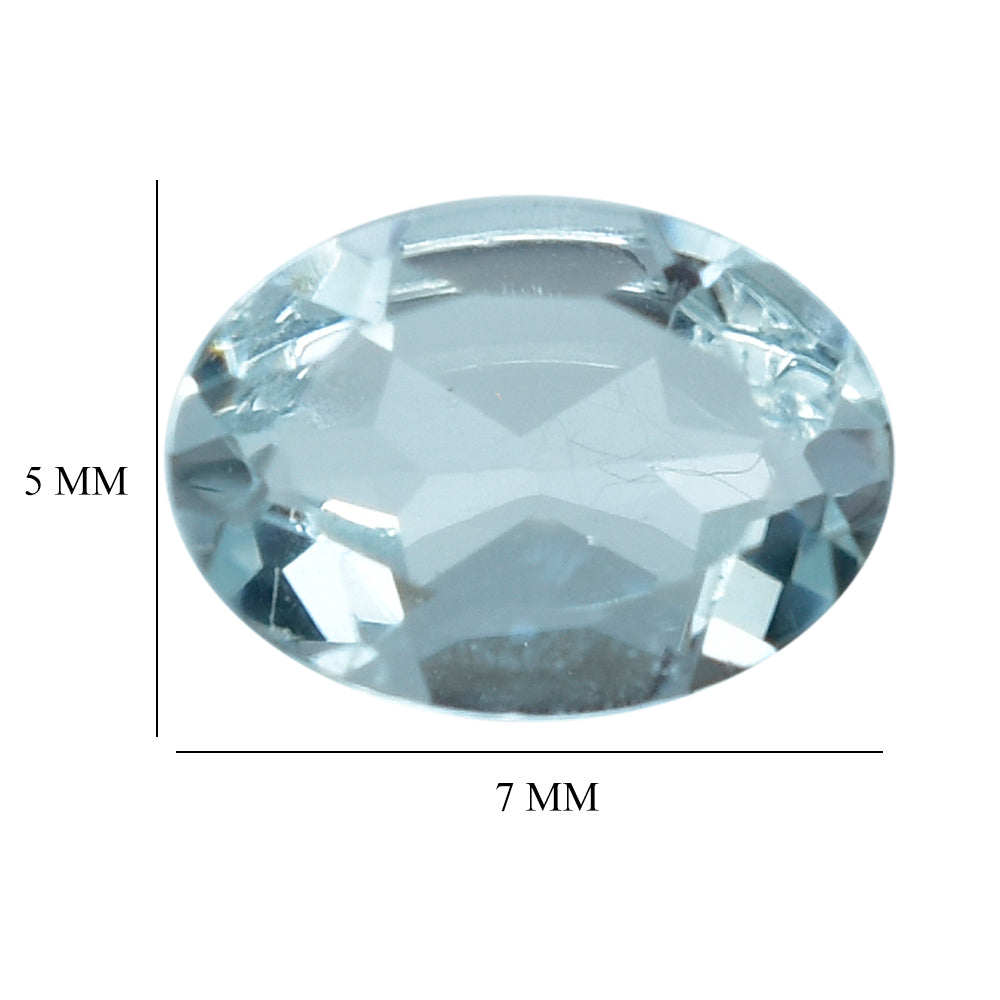 AQUAMARINE CUT OVAL (C) (WINDOW) 7X5MM 0.60 Cts.