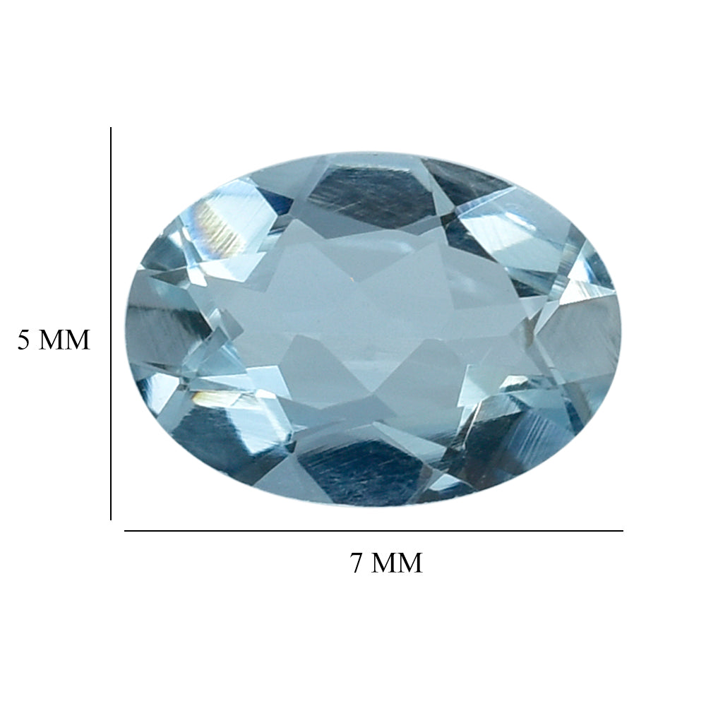 AQUAMARINE CUT OVAL (A) (WINDOW) 7X5MM 0.50 Cts.