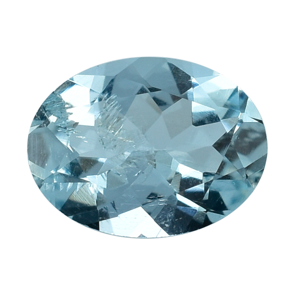 AQUAMARINE CUT OVAL (A) (WINDOW) 8X6MM 1.02 Cts.