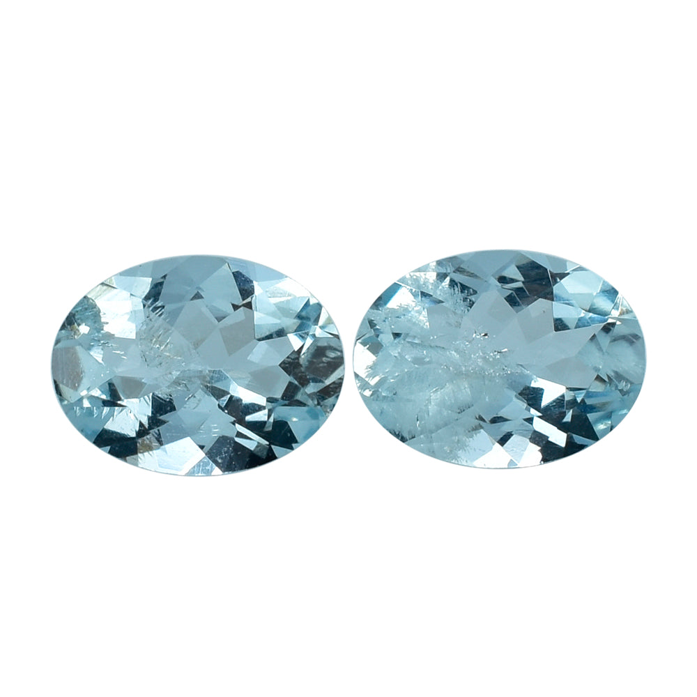 AQUAMARINE CUT OVAL (A) (WINDOW) 8X6MM 1.02 Cts.