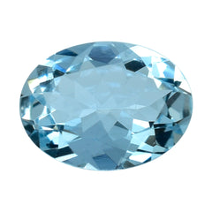 AQUAMARINE CUT OVAL (A+) (WINDOW) 8X6MM 0.95 Cts.