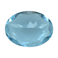 AQUAMARINE CUT OVAL (A+) (WINDOW) 8X6MM 0.95 Cts.