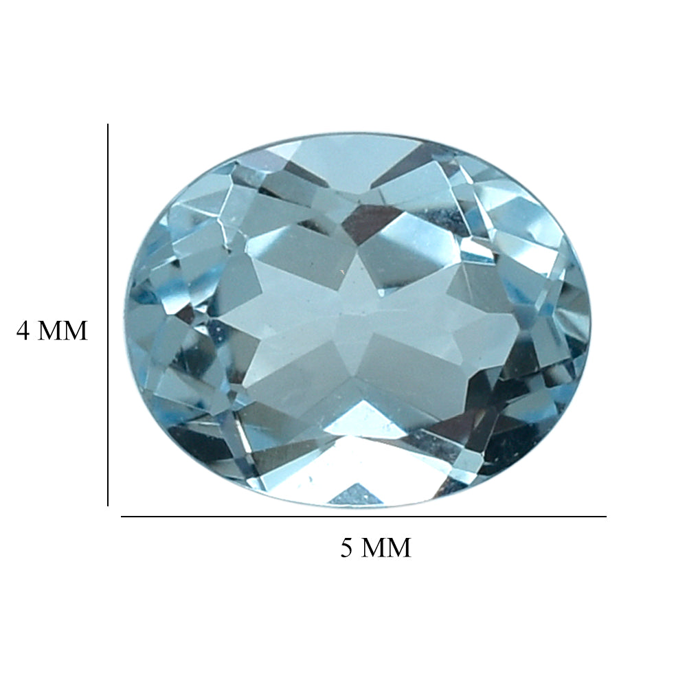 AQUAMARINE CUT OVAL (B) 5X4MM 0.31 Cts.
