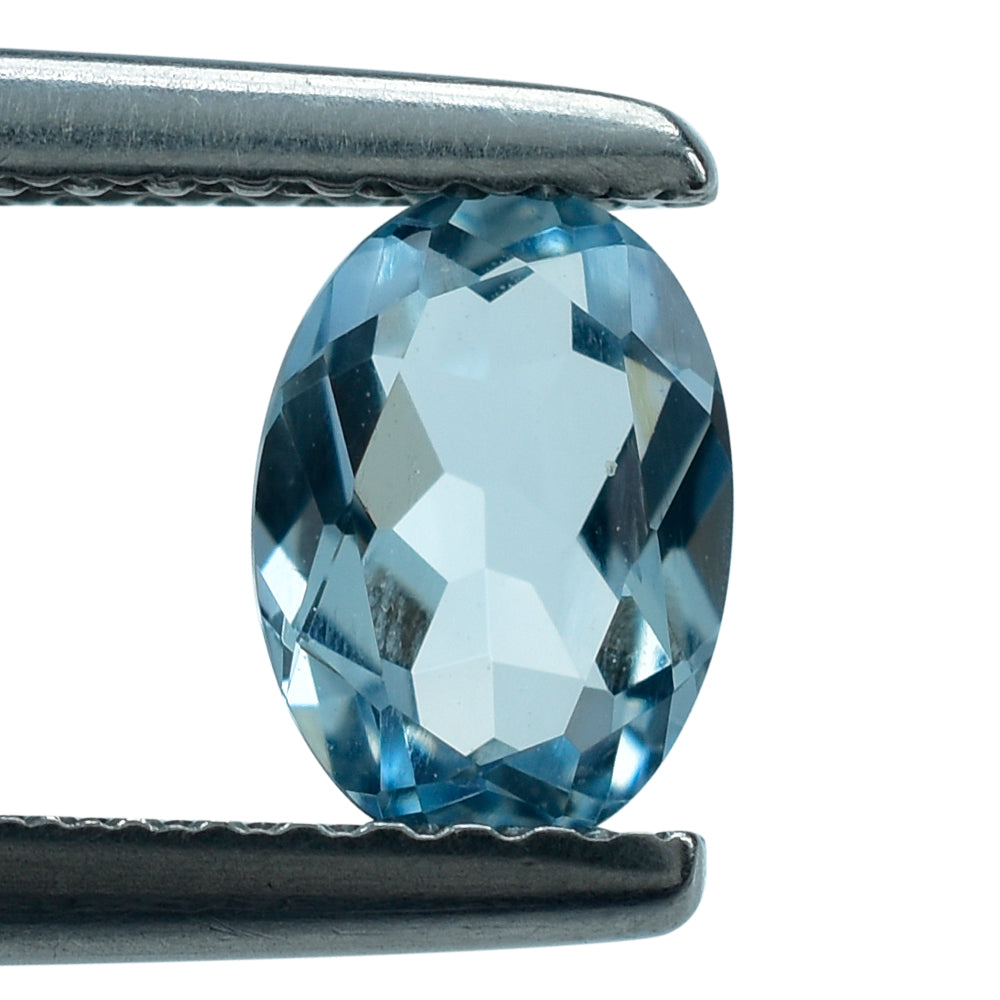AQUAMARINE CUT OVAL (A+++) (WINDOW) 7X5MM 0.60 Cts.