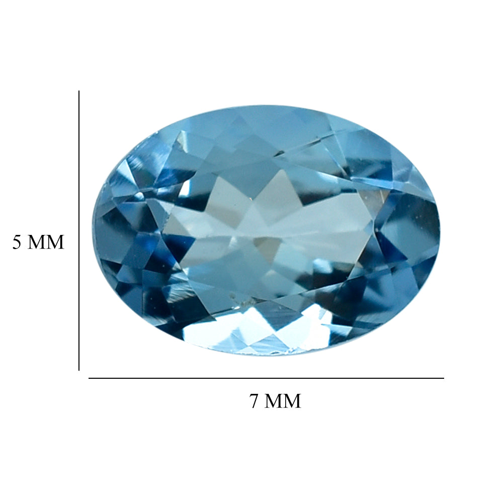 AQUAMARINE CUT OVAL (A++++) 7X5MM 0.65 Cts.