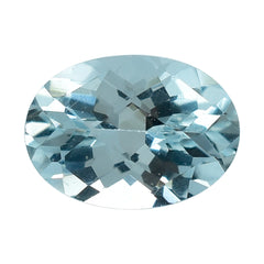 AQUAMARINE CHECKER CUT OVAL (B) 7X5MM 0.73 Cts.
