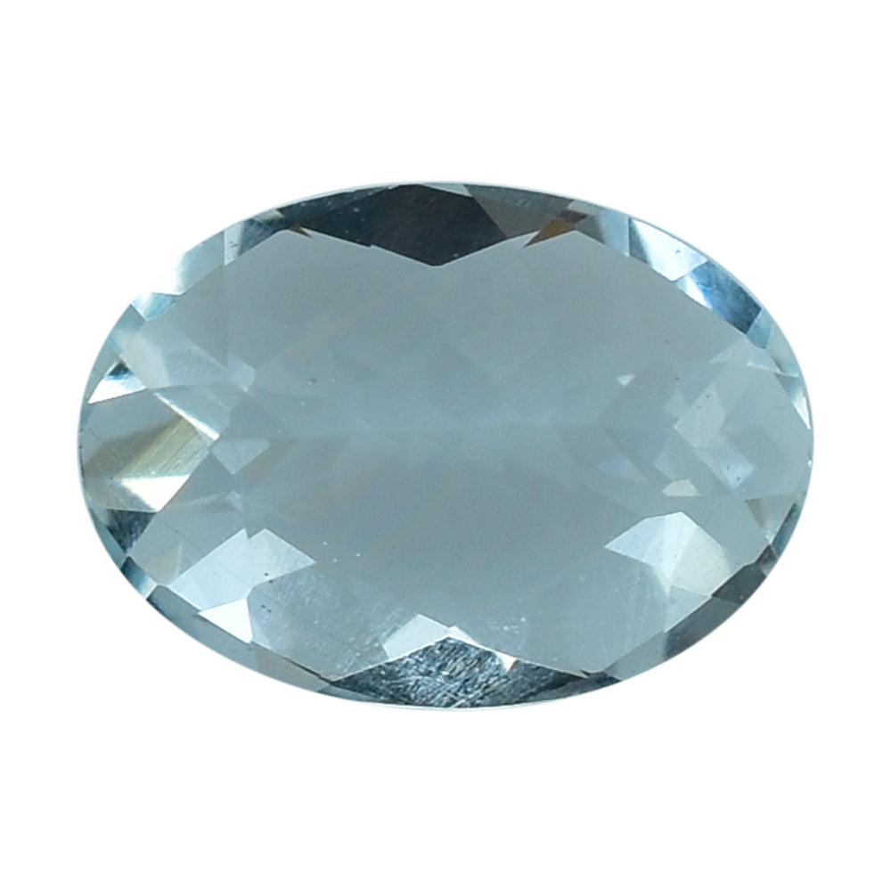 AQUAMARINE CHECKER CUT OVAL (B) 7X5MM 0.73 Cts.
