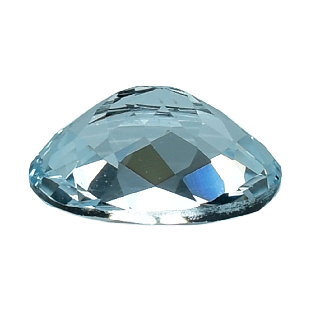 AQUAMARINE CHECKER CUT OVAL (B) 7X5MM 0.75 Cts.