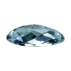 AQUAMARINE CHECKER CUT OVAL (C) 8X4MM 0.70 Cts.