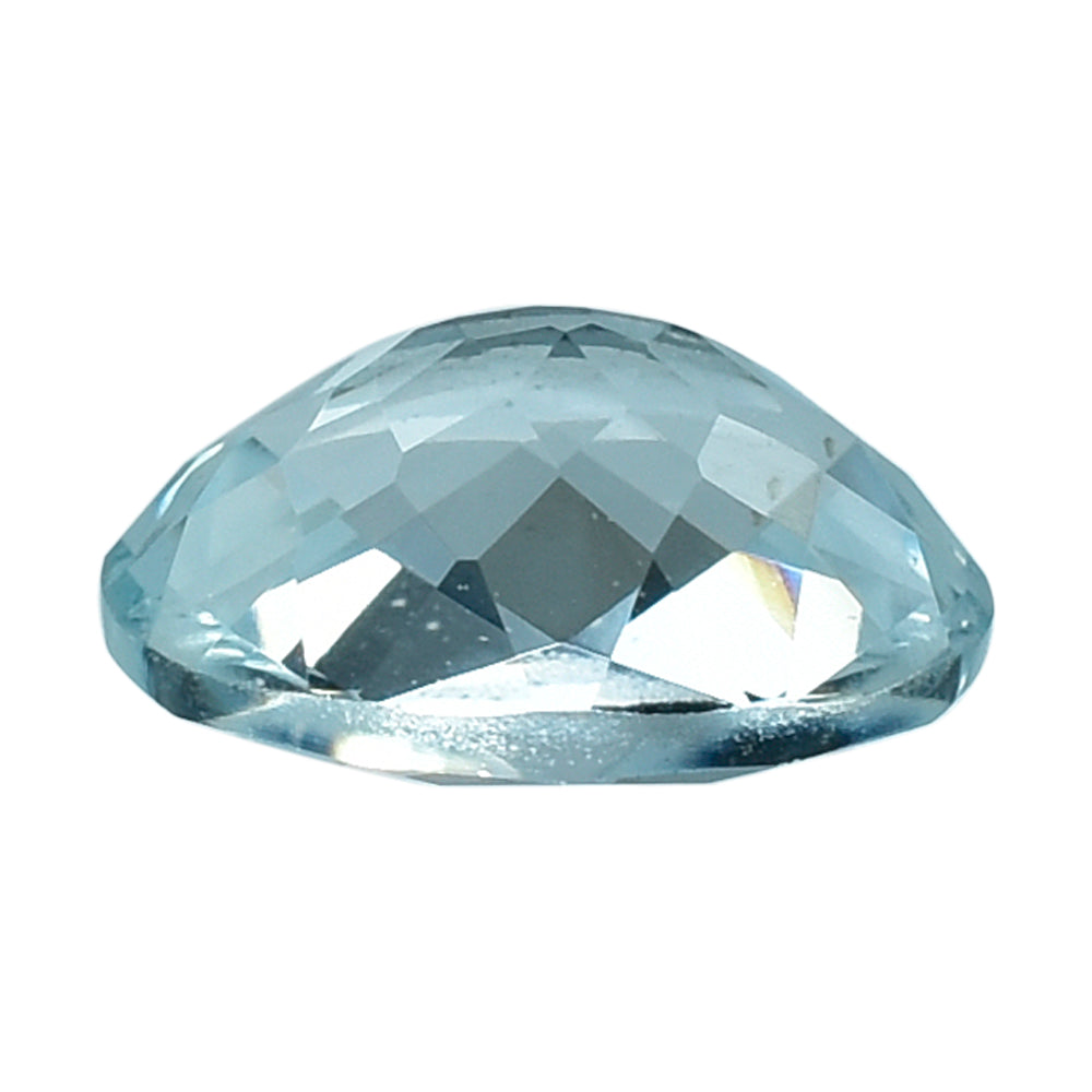 AQUAMARINE CHECEKER CUT OVAL (C) 7X5MM 0.73 Cts.