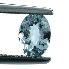 AQUAMARINE CHECEKER CUT OVAL (C) 7X5MM 0.73 Cts.