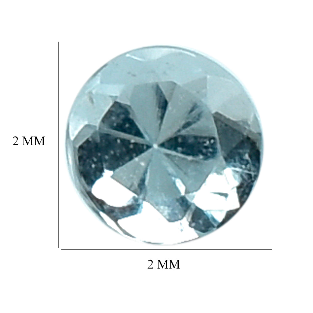 AQUAMARINE CUT ROUND (C) 2MM 0.02 Cts.